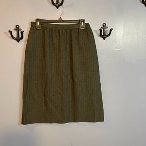 Vintage Personal Petites Gray Pinstripe Skirt Size 14